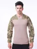 Militares táticos masculinos camiseta durável assalto slim fit combate exército respirável trabalho de carga caminhada tiro tops tee