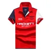 Summer Men Hackett Racing Polo Shirts Aston Martin England Casual HKT Sport GT Polos GB London Brit Tees White Red Size M-XXL