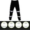 Men's Pants Men Fashion Patchwork Reflective Overalls High Visibility Safe Work Sweatpants Comfortable Joggers Male Trousers