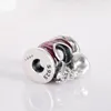 100% 925 sterling silver DIY beads;Cinderella Suzy Mouse Needle & Thread Charm;suitable for bracelet jewelry Christmas gifts
