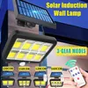 120/128 / 150 / 160leds COB Solar Light Outdoor Pir Motion Sensor Vägglampa Floodlight med / utan fjärrkontroll - med 128Cob