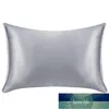 Silk Pillowcases One Side Gratis 100% Mulberry Pillow Case med dold dragkedja för hår och hud Hypoallergena 20