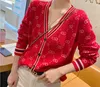 2022GG frauen Pullover Neue Koreanische Süße Strickjacke Einreiher V-ausschnitt Dame Top Gestrickte Jacke Kurze Frauen Kleidung