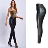 Hoge Taille PU Snake Skin Black Pants Dames Button Fly Skinny Broek Femme Herfst Winter Plus Fluwelen Lederen Coating Leggings 211124