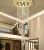 LED Salon Crystal Suspendue Lampes Modern Hotel Hall Pendentif Lights Escaliers Big Fixtures Restaurant Suspending Éclairage