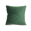 Cushion/Decorative Pillow Solid Velvet Cushion Cover Gery Blue Home Decoration Sofa Chaise Throw Case Pleated Cojines