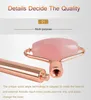 3 IN 1 Face Roller Massager Natural Rose Quartz Stone Beauty Tool for Facial Body Neck Lifting Tighten Slimming Skin Care