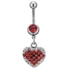YYJFF D0877 Heart Belly Navel Button Ring Mix Colors