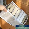 New Jeans Storage Box Foldable Mesh Compartment Underwear Storage Box Divider Drawer Closet Clothes Organizer Sorting Tools Factory price expert design