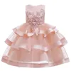 Jul Princess Party Wedding Dress Elegant Toddler Baby Girl Pagant Flower for Girls Formal Prom 210508