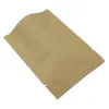 500pcs marrom kraft papel mylar folha aberta top heat selagem pacote bolsa rasgo entalhe reciclável frutas secas snacks de armazenamento de varejo