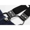 Jeans Dames Denim Harem Broek Streetwear Casual Vintage Design Button Pockets Decor Hoge Taille Schouderbanden Denim Broeken 210417