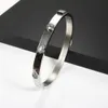Ny ankomst Guldpläterad Färg 4PCS CZ Stone Charm Bangle för Kvinnor S.Steel Big Crystal Armband Bröllop Förlovning Smycken Gåvor Q0719