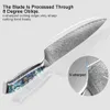 Faca de aço Damasco Conjunto de cozinha Faca de aço japonês VG10 Super Sharp Santoku Knives Sonding Knife