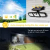 Buiten wandlampen ZONDELIJKE ZEKERINGSLAMPEN 3 KOP MOOIDE SENSOR Lichten Verstelbare Buiten Spichtlights 360 ﾰ Roteerbare IP67 Waterdichte veranda Garden Patio Yard Garage