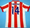 2004 2005 레트로 F.Torres 축구 유니폼 홈 레드 화이트 Simeone 100 주년 기념 빈티지 Camiseta de Futbol 고전 기념 축구 셔츠