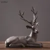 Nordic Light Luxury Simulation Elk Deer Decoration Resin Crafts Creative Living Room TV Wine Cabinet Desktop Home Decorations 210414