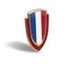 Frankrike Flag Shield Emblem Klistermärke för Peugeot Citroen Renault DS Koleos Logan Fluens Duster Megane C4 Fender Logo Bil Styling