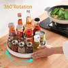 Kitchen Storages & Organization Rotating Seasoning Storage Rack 360°Bathroom Bottles & Jar Shelf Oilproof Non-Slip Tray Shampoo Body Wash Facial Cleanser Racks ZL0584