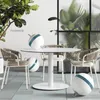 Camp Furniture Simple Nordic Outdoor Rope Woven Tables And Chairs Waterproof Leisure Villa Courtyard Sofa Aluminum Alloy Rattan Chair