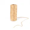 ヤーン100mの自然なジュー​​トのひもの黄麻樹の弦のロープパーティーの結婚式ギフト包装1.5mmコードスレッドのねじ山のDiyクラフトの装飾