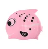 Children Cartoon Swimming Caps Silicone Diving Waterproof Swim Hat Kids Girl Boy Favor Bathing Cap With Fish Shark Pattern