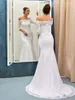 Vintage Mermaid Wedding Dresses Bridal Gowns Buttons Lace Up Back Robe De Marrige Half Sleeves Vestidos