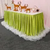 Organza tulle tutu chiffon baby shower birthday restaurant skirt ice silk table skirting for wedding party banquet decor