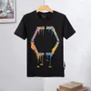 Phillip Plain Men Designer PP Skull Diamond T Shirt Shirt Dollar Dollar Bear Brand Tee O-Neck高品質の頭蓋骨TシャツTシャツ05