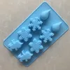 Strumenti per torte Stampo in silicone natalizio a 8 fori Simpatico pupazzo di neve Punto pioggia Fiocchi di neve Strumento per cottura al cioccolato Pietra aromatica