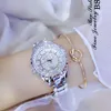 Orologi da polso Moda Donna Orologi Diamond Stone Dress Watch Luxury Ladies Gold Reloj De Mujer Orologio da polso al quarzo con cinturino in acciaio inossidabile