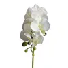 Flores decorativas grinaldas um artificial Phalaenopsis flor orquídea haste falsa borboleta traça para peça central de casamento