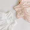 Kläder uppsättningar sommar baby outfits kläder set född ärmlös agarisk topp och lykta bröd av byxor spädbarn tjejer