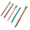 BallPoint Pennor Luxury Pearl Pen Metal för Skolan Kreativ Skriva Tools Office Ball Supplies Kawaii Presenter Koreanska Stationery