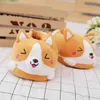 Winter Warm Indoor Floor Slaapkamer Katoen Koi Hond Slippers Cartoon Leuke Pluche Keji Slippers Home Slip Katoenen Pad Shoes Y0731