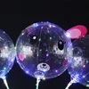 с палкой светодиодный шарик Бобо светящийся шар с мультяшной наклейкой на лицо животного воздушные шары для вечеринки ночник шар красочные лампы огни fo1029745