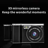 Caméras numériques Professionnel 24MP X9 Mirrorless Camera for Pographing Wide angle HD IPS 40 pouces Appuyez sur SN DSLR PO5842814
