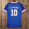 2006 1998 Retro Zidane Henry Mens Soccer Jerseys Långärmning 1971 till 2018 Malouda Makelele Home Away Football Shirt National Team Short Sleeve Uniforms