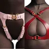 Bondages mode lederen sexy borst harnas beeldhouwen body taille riem punk gothic bh bondage speelgoed voor volwassenen 18 bdsm exotische set 1122