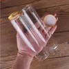 12 pieces 240ml 47*180mm Glass Bottles with Golden Aluminum Lids Spice Pill Container Candy Jars Vials for Wedding Giftgoods