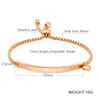 FATE LOVE Simple Mode Bijoux Belle Réglable Fille Femmes ID Bracelets Bracelets Or Rose Couleur GS929