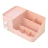 Förvaringslådor Bins Dual Drawer Desktop PP Kosmetiska Smycken Makeup Box Organizer Tidy Badrum Stor kapacitet Visa 7 Grid Space Saving H