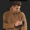 Tad Winter Warm Fleece Tactical Jackets Men Militär Vindskydd Tjockerad Multi-Pocket Casual Hoodie Coat Clothing 211126