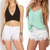 Verão feminino doce bonito crochê em camadas shorts de renda skorts calças curtas femininas