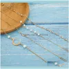 Link, gioiello, catena 4 pezzi/set di bracciali acrilici a stella moon color oro