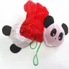 Wholesale Lovely and cute Panda style Nylon folding Shopping Bag Foldable Plastic storage Bags