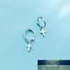 100% 925 solide en argent Sterling femmes mode coeur croix étoile breloque boucles d'oreilles amitié cadeau adolescent filles amis