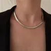 Stainless Steel Fashion Hip Hop fish scale chain necklace Gold Silver Punk Gothic Biker jewelry collarbone Cuba Necklaces For Women Girls