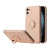 Liquid Silicone Soft Rubber Slim Cases Ring Stand Holder Kickstand Magnetic Car Mount Full Body Camera Protective Cover For iPhone 14 13 12 Mini 11 Pro Max XR XS X 8 7 Plus