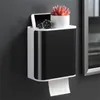 Toilet Paper Holders Holder Waterproof Wall Mounted Shelf Storage Box Bathroom Tool Tissue Roll